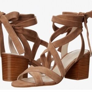 Women's Tan Block Heel Sandals
